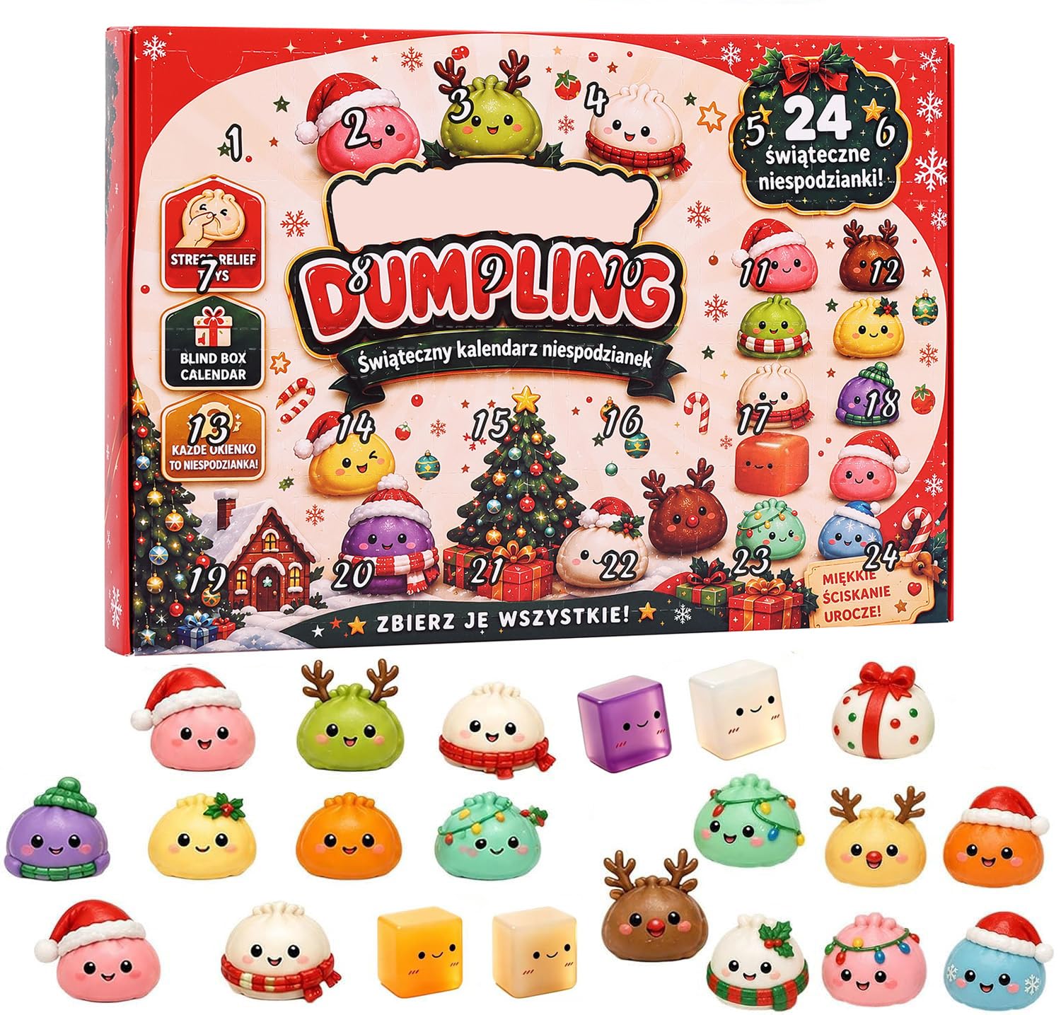 Advent Calendar 2026 Countdown, Christmas Squishies For Adults 24 Adorable Mini Item Surprises Sensory Fidget Toys For  Christmas Party Favors Gift  Advent Calendar 2026