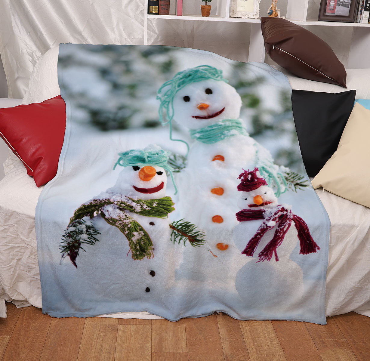 Christmas Series Digital Printing Double-sided Flannel Blanket