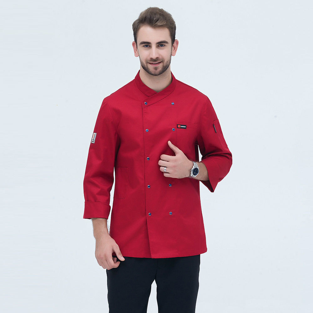 Title 4, Roupa de chef de hotel masculina manga longa, n...