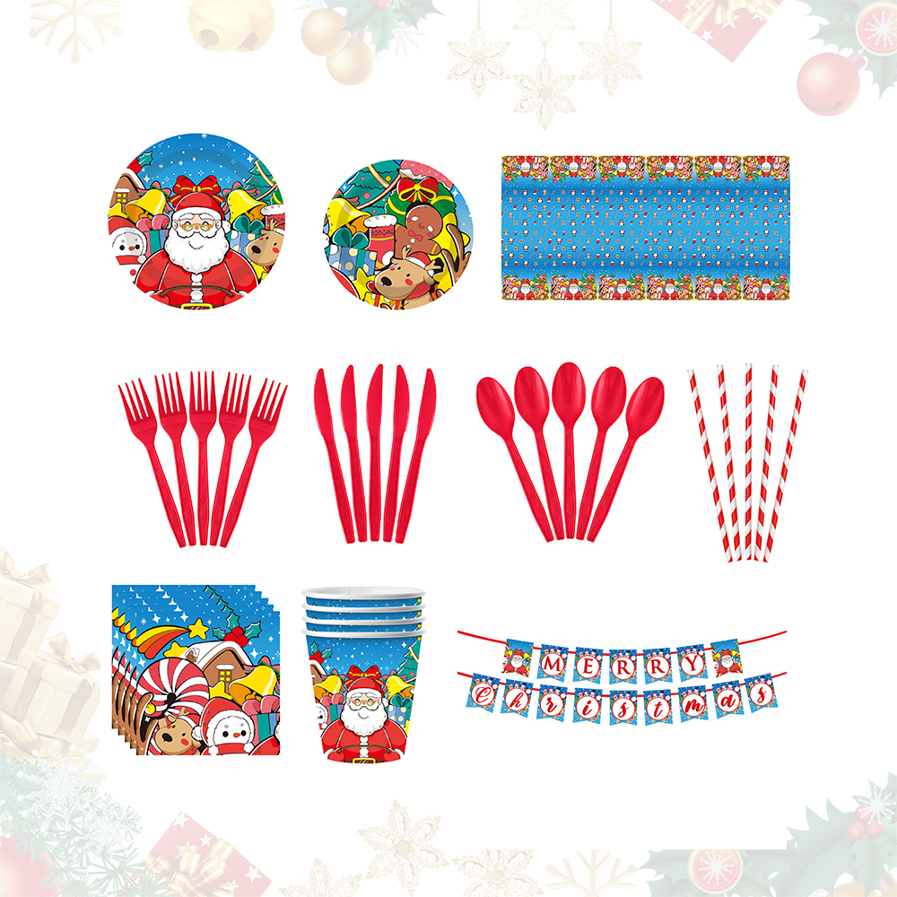 10-Piece Christmas Tiered Tray Decor Set – Festive Tabletop Ornaments for Holiday Home Styling