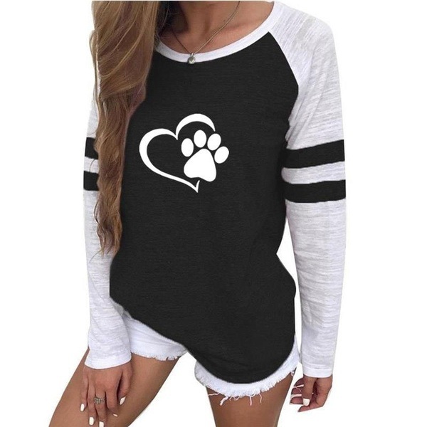 Title 2, Fashion Solid Color Printed Round Neck Long Sle...