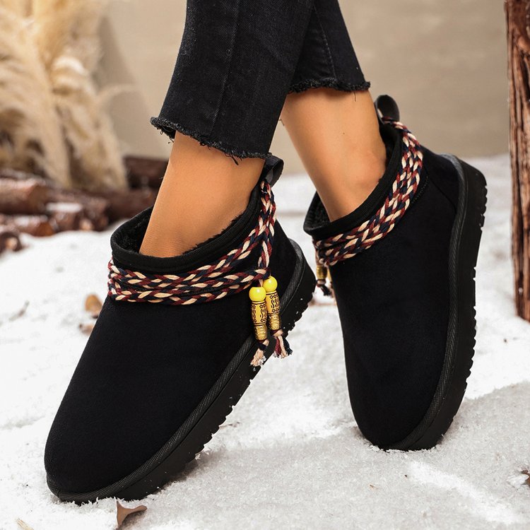 Faux Suede Mid-Calf Boots