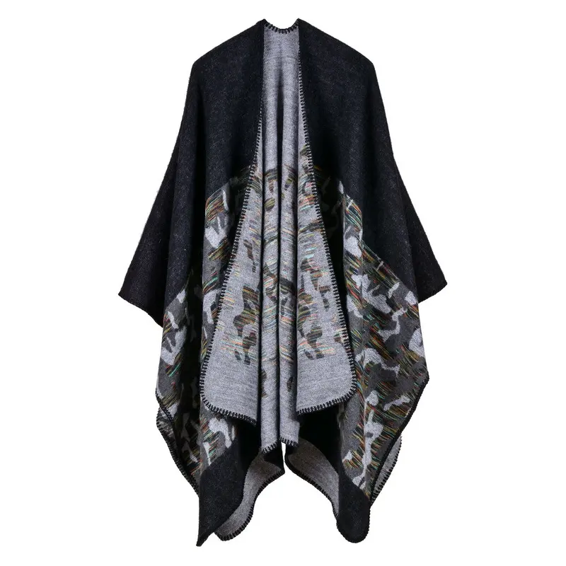Women's Fashion Camouflage Split Shawl