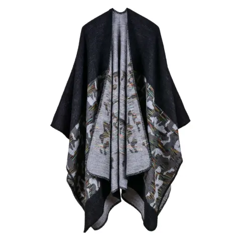 Women's Fashion Camouflage Split Shawl