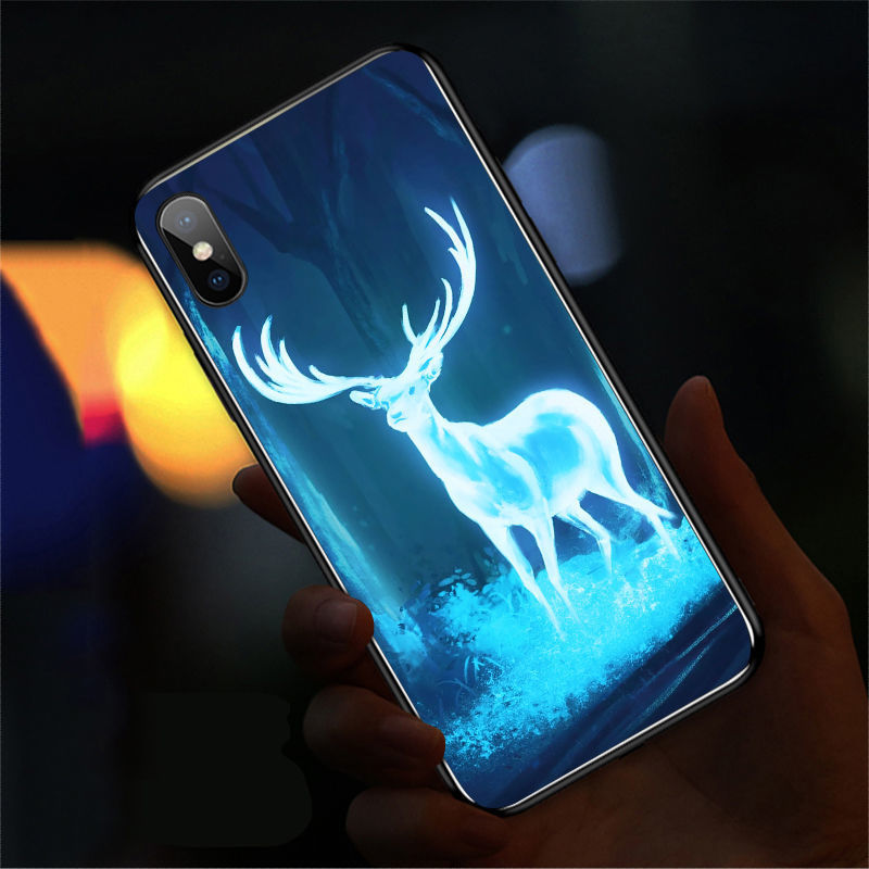 Fashion Simple Caller Light-emitting Silicone Phone Case Protective Cover