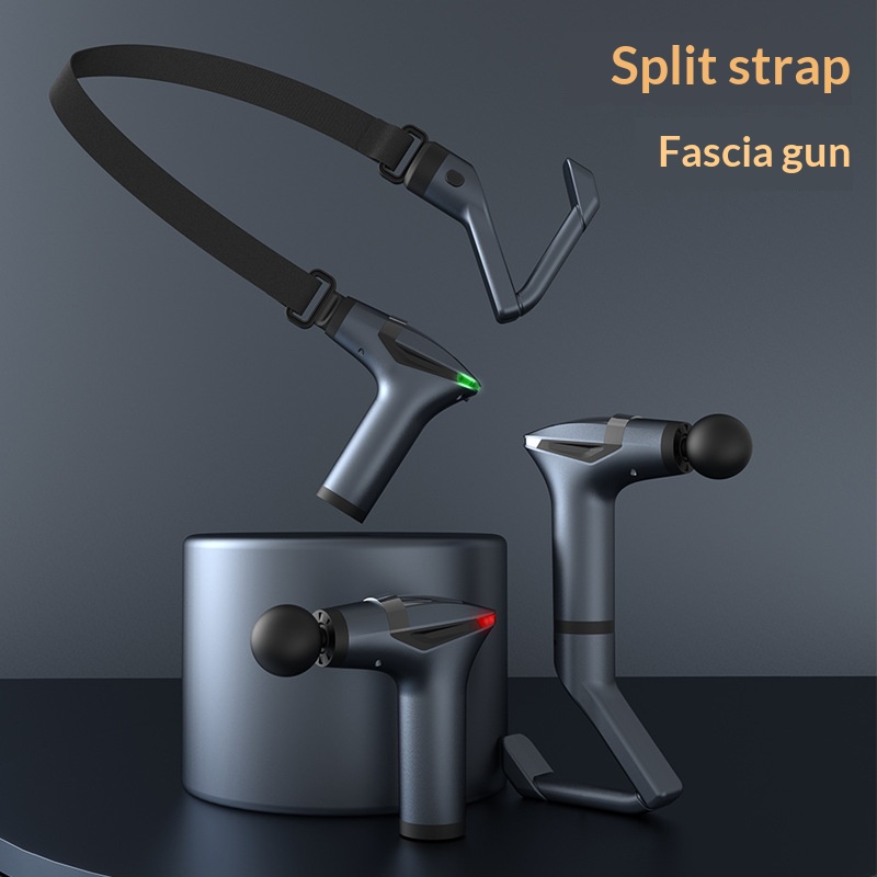 Cross-Border 887 Split-Type Silent Fascia Gun With Detachable Handle, Vibration Belt, Massage Muscle Fitness Gun