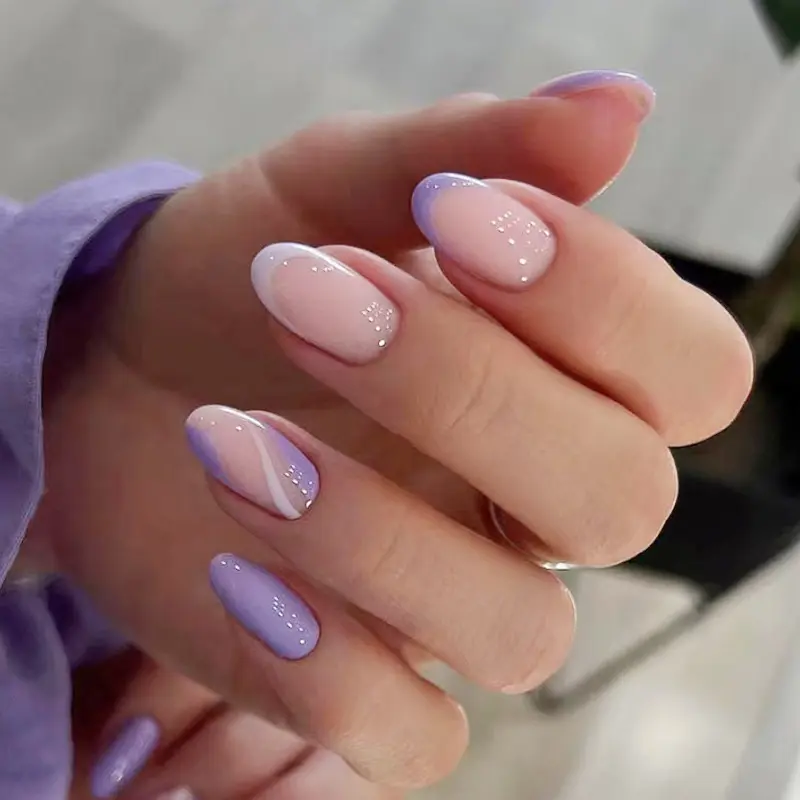 Finished Nail Art Wholesale High-grade Tip Purple