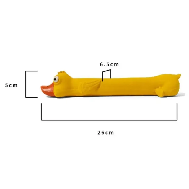 Teeth Grinding Latex Dog Toy Dental Health Durable Dog Toy Cute Yellow Duck Design Squeak Dog Toy For Teeth Boredom Relief Yellow - Shop at LoveMi