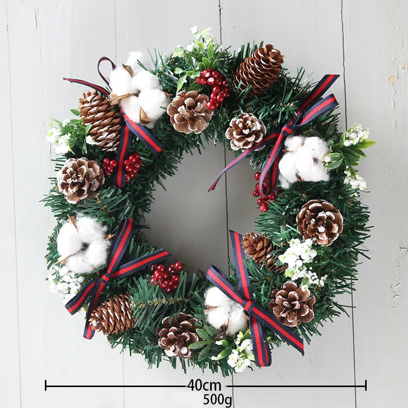 30cm 40cm Christmas Wreath Ornaments Christmas Wreath – image 7
