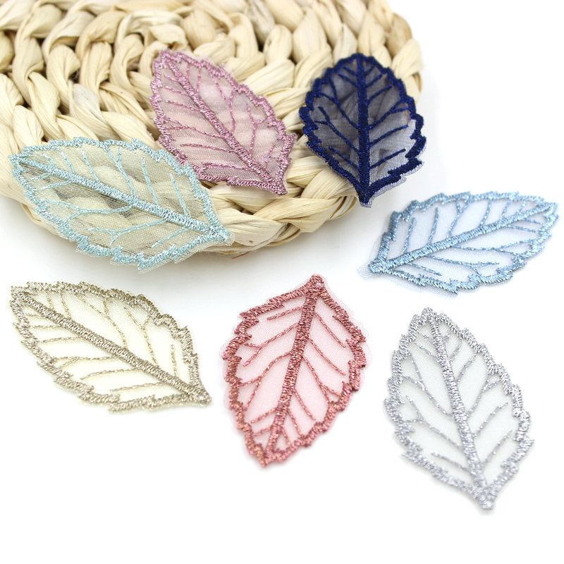 Lace Gold And Silver Thread Embroidery Tree Leaves Handmade Hair Accessories — image 1