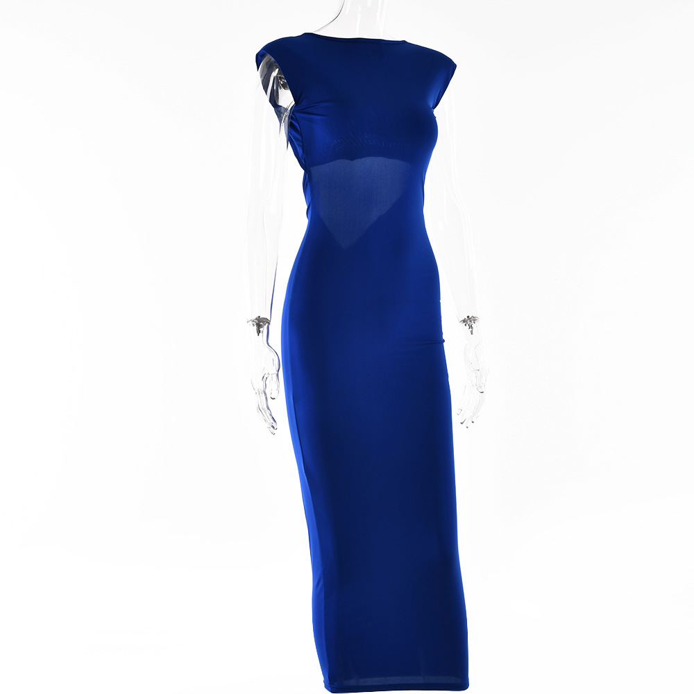 Sleeveless Dress Of Fashion Spice Girls In Summer Royal Blue - Shop at LoveMi