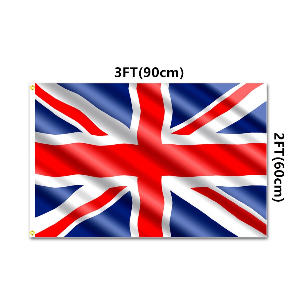 2 X 3ft 60X90cm Union Jack Great British United Kingdom Sport UK Team Flag — image 2