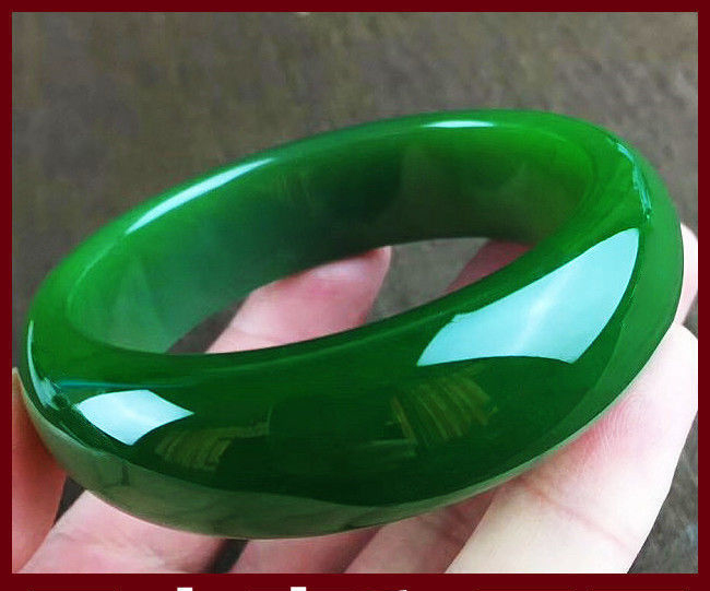 Classic Faux Hetian Nephrite Jade Bangle Elegant Widened Thick Spinach Green Stone Bracelet Premium Vintage Style Jewelry Gift For Mother