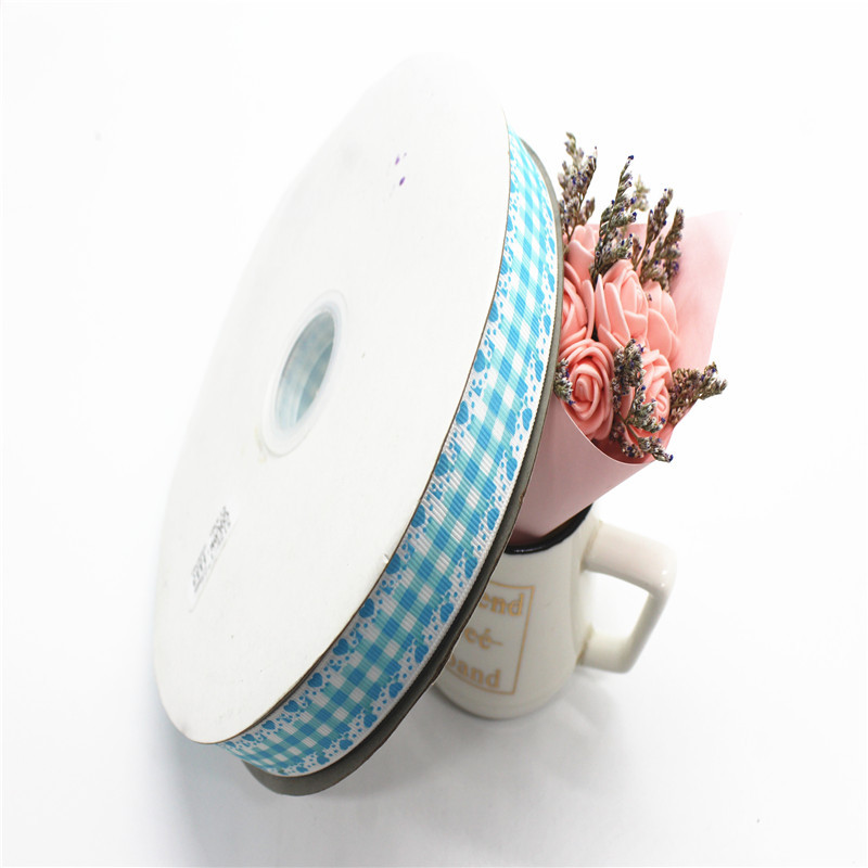 Title 5, Plaid Two-color Printing Thread Belt Fabric Bow...