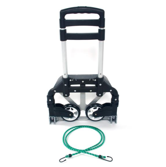 Portable, Foldable, Telescopic Trolley Trolley, Trolley, Luggage Cart, Black - Image 5