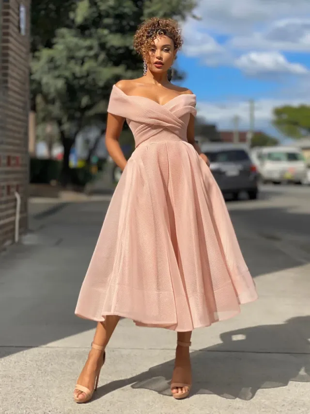 Womens Solid Casual Party Night Dress Club Off Shoulder Gown Elegant Backless Sexy Dress Birthday Pink - Shop at LoveMi