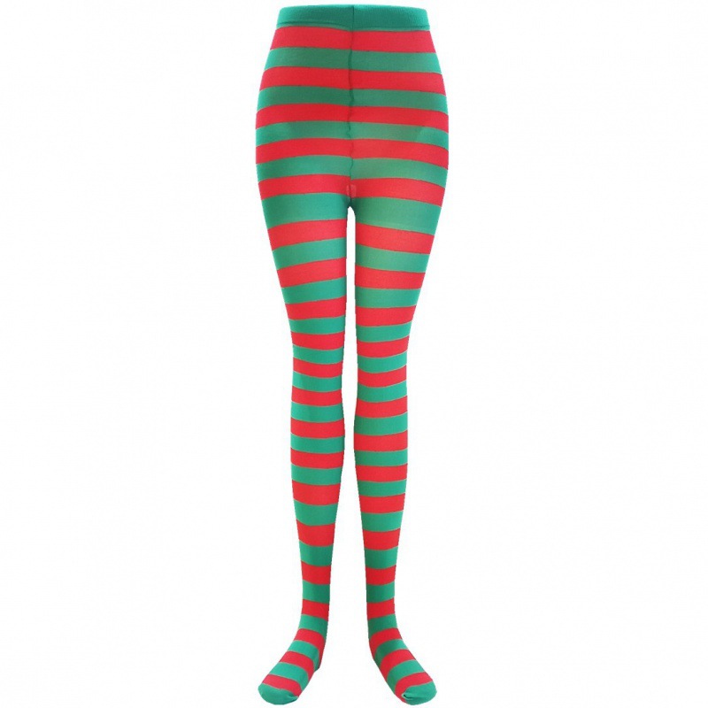 Red green striped rompers