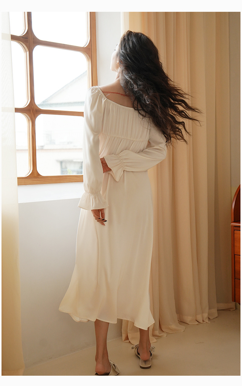 Title 3, Long Ice Silk Nightdress Women