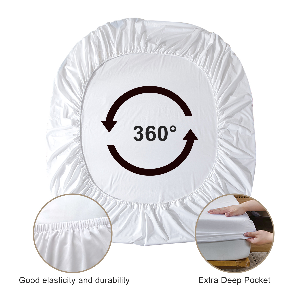 3pcs Retro Bohemian Geometric Style Minimalist Comfort Series Bed Fitted Sheet And Two Pillowcases Bedding For All Seasons Use — view 5