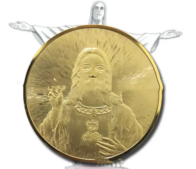 New Jesus Christ Religion Commemorative Coin Gift Souvenir Gold Plated Coins Art Metal Gold - Shop at LoveMi