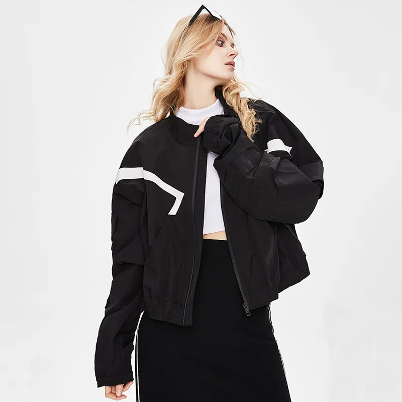Women's Loose Casual Fashion Workwear Jacket - Black