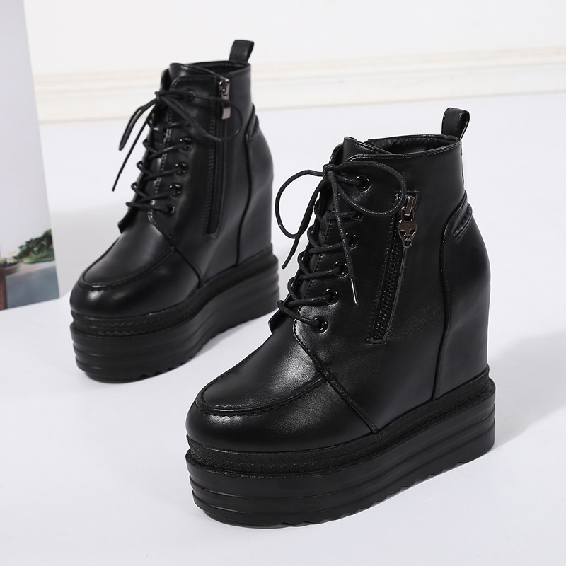 Title 7, Waffle Platform Wedge Booties