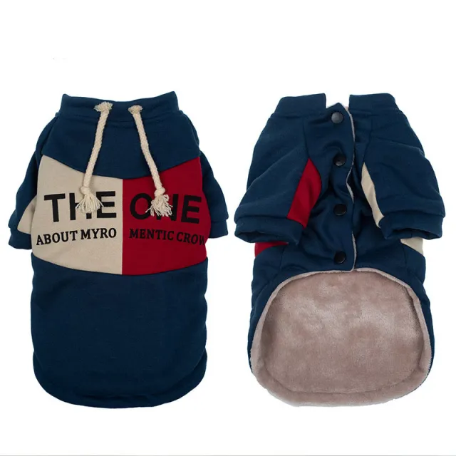 New Teddy Bichon Small Dog Pet Fall Winter Two legged Sweater Blue - Shop at LoveMi