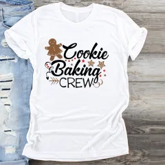 Christmas Short-sleeved Round Neck Girlfriends Outfit - C9 - View 1