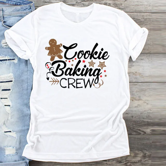 Christmas Short sleeved Round Neck Girlfriends Outfit C9 - Shop at LoveMi
