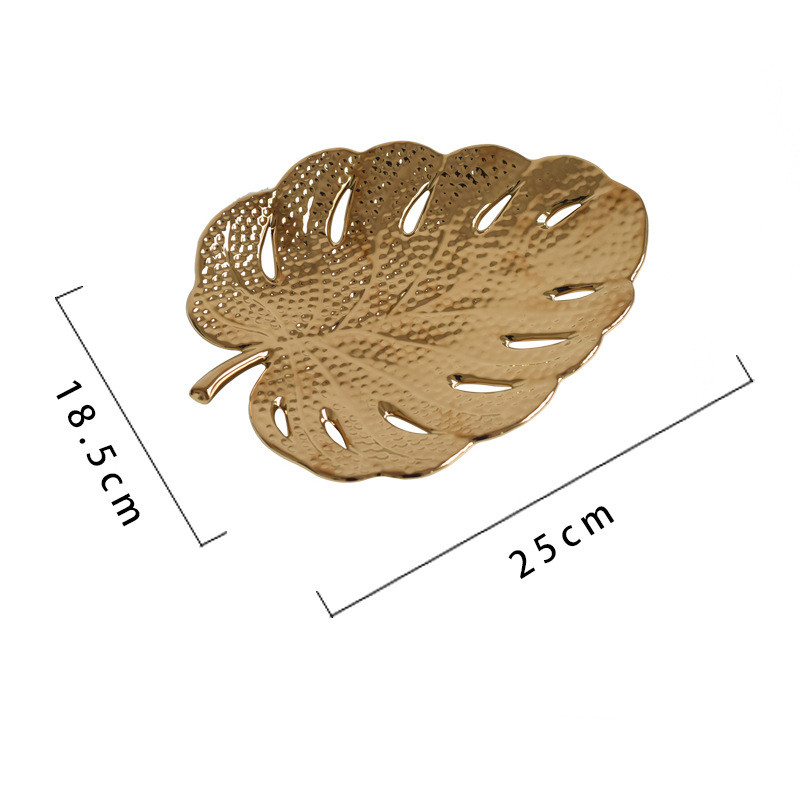 Title 7, Entrance Leaf Jewelry Ceramic Storage Tray Frui...