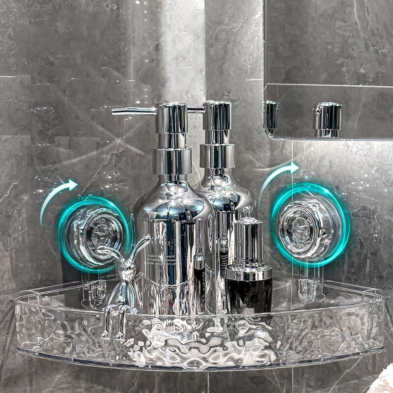 Clear Shower Caddy Suction Cup No Drilling Removable Bathroom Wall Shelf Basket 7 c1821433 c46e 44e1 91df 1e6de2c0d8ad