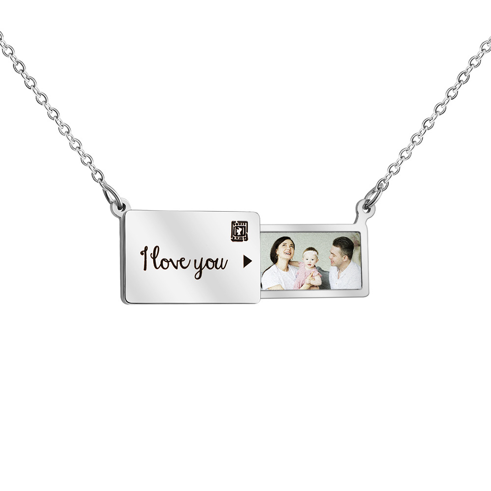 Fashion Holiday Gift Stainless Steel Letter Clavicle Chain