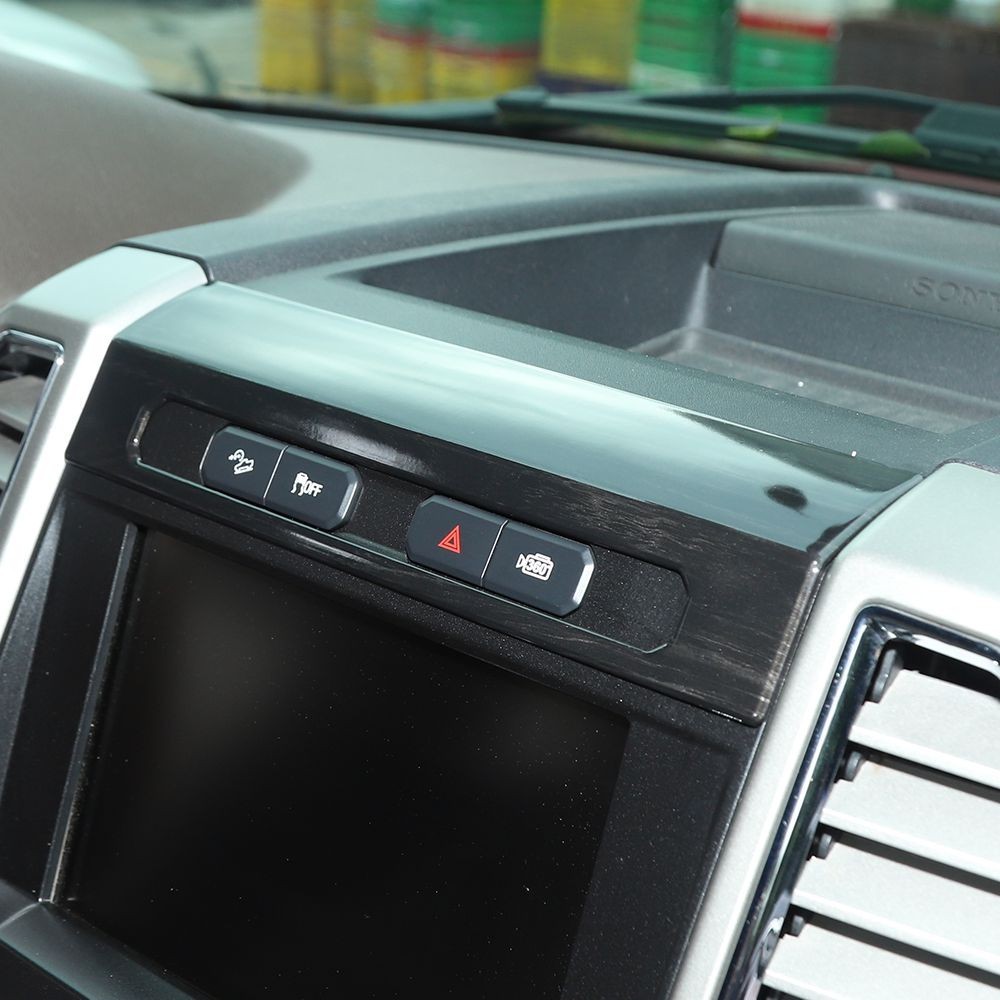 Black Wood Grain - Center Console Dashboard Panel Cover Trims — foto 3
