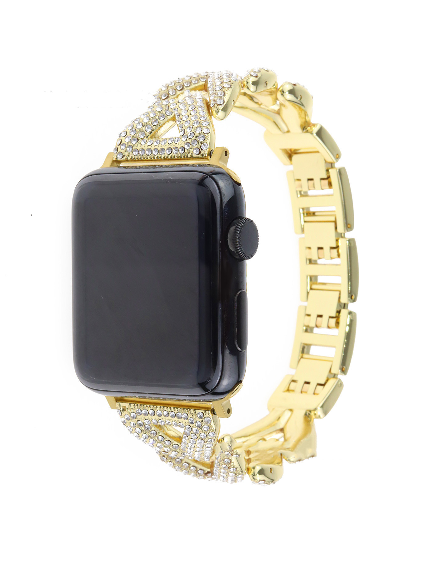 Love V-shaped Full Diamond Metal Smart Strap - Image 2