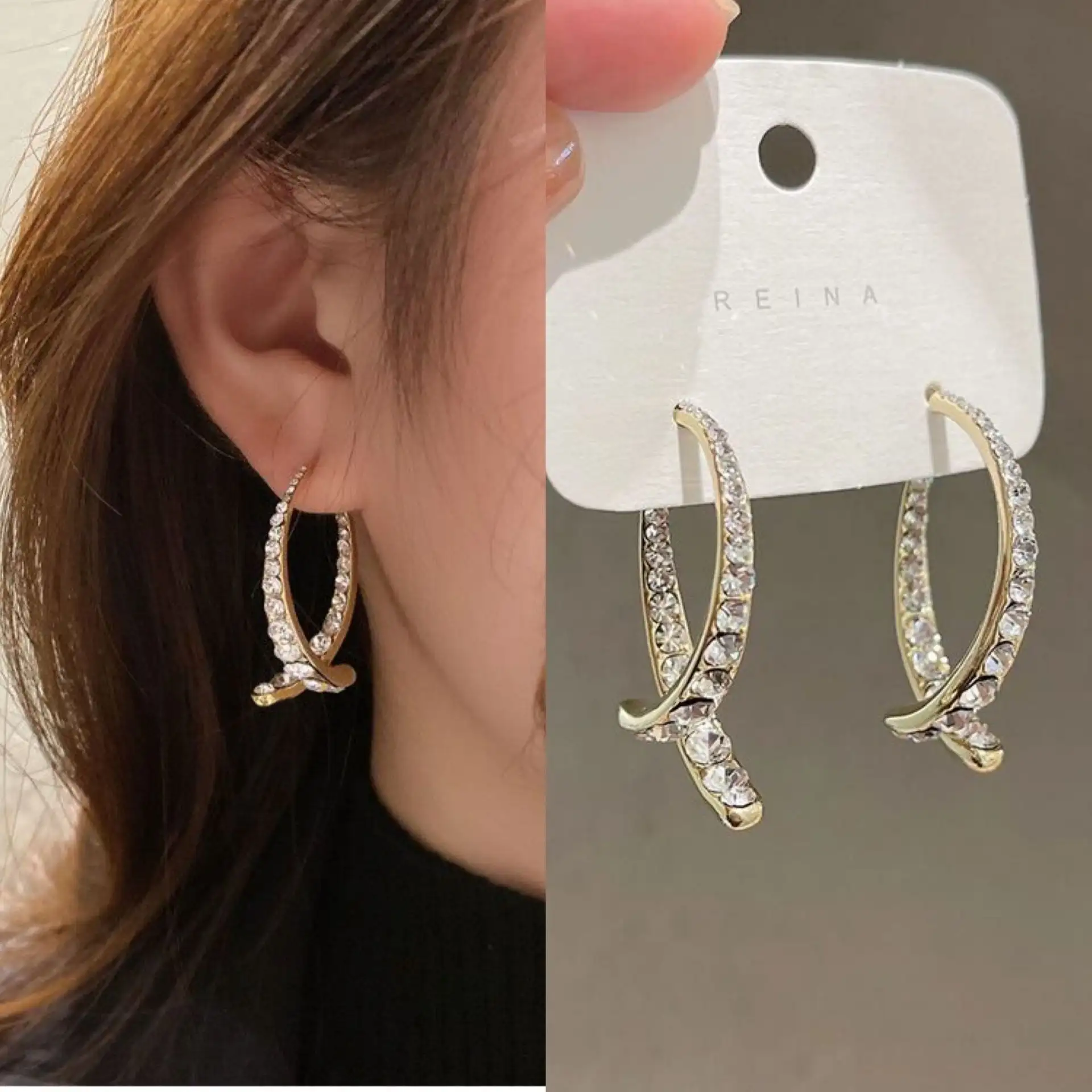 High Grade Light Luxury Net Red Earrings