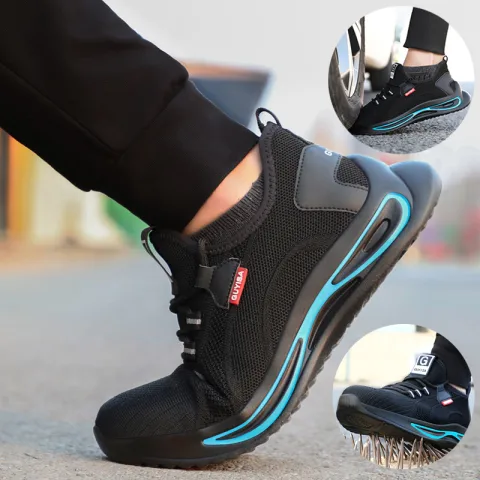Steel Toe Shoes for Men Work Safety Nonslip Indestructible