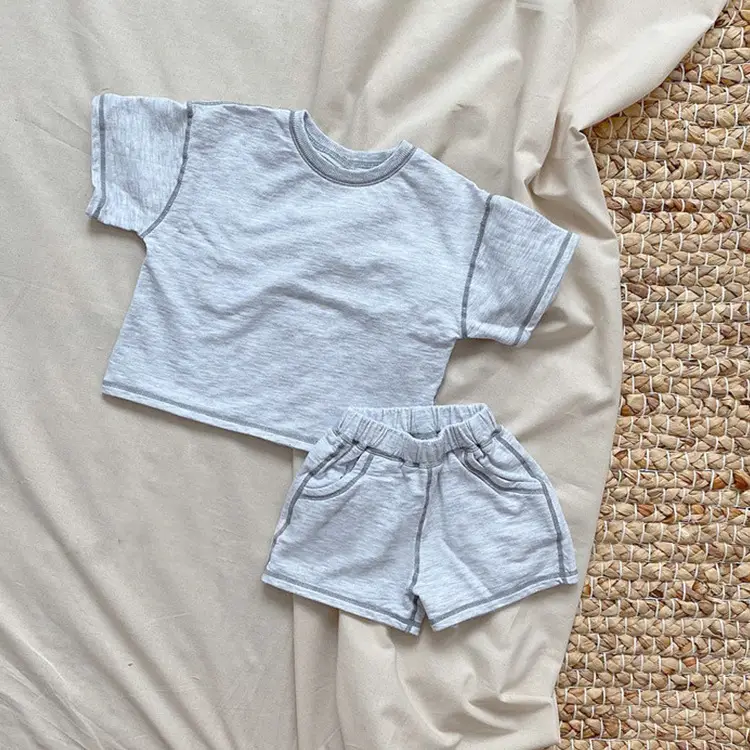 Han Casual Cotton Shorts Two-piece Set