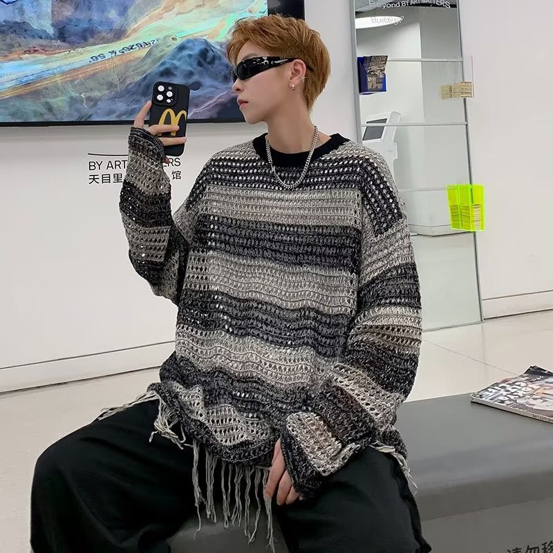 Men's And Women's Same Spring And Autumn Idle Style Loose Casual Long Sleeves Knitwear - Image 9