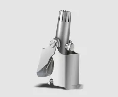 Stainless Steel Nose Hair Trimmer Men's Manual Scissors To Remove Nose Hair Shaving Cleaner - Frosted Silver - View 1