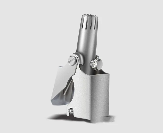 Stainless Steel Nose Hair Trimmer Men's Manual Scissors To Remove Nose Hair Shaving Cleaner Frosted Silver - Shop at LoveMi