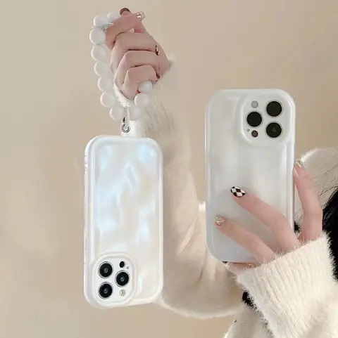 Simple White Embossed Mobile Phone Case