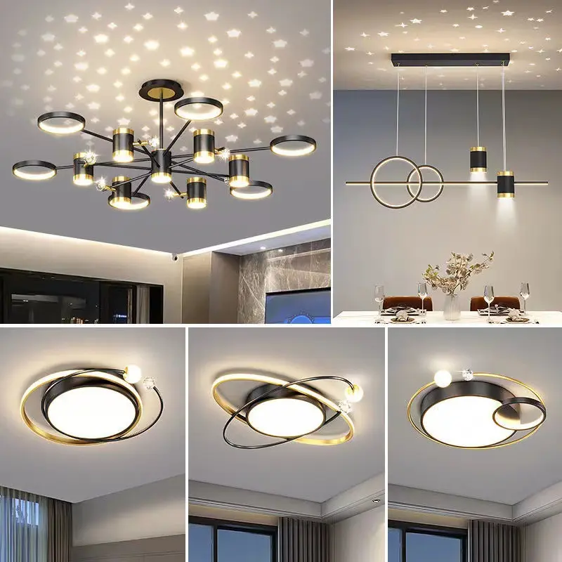 Light Luxury Chandelier Nordic Star Lamp Combination