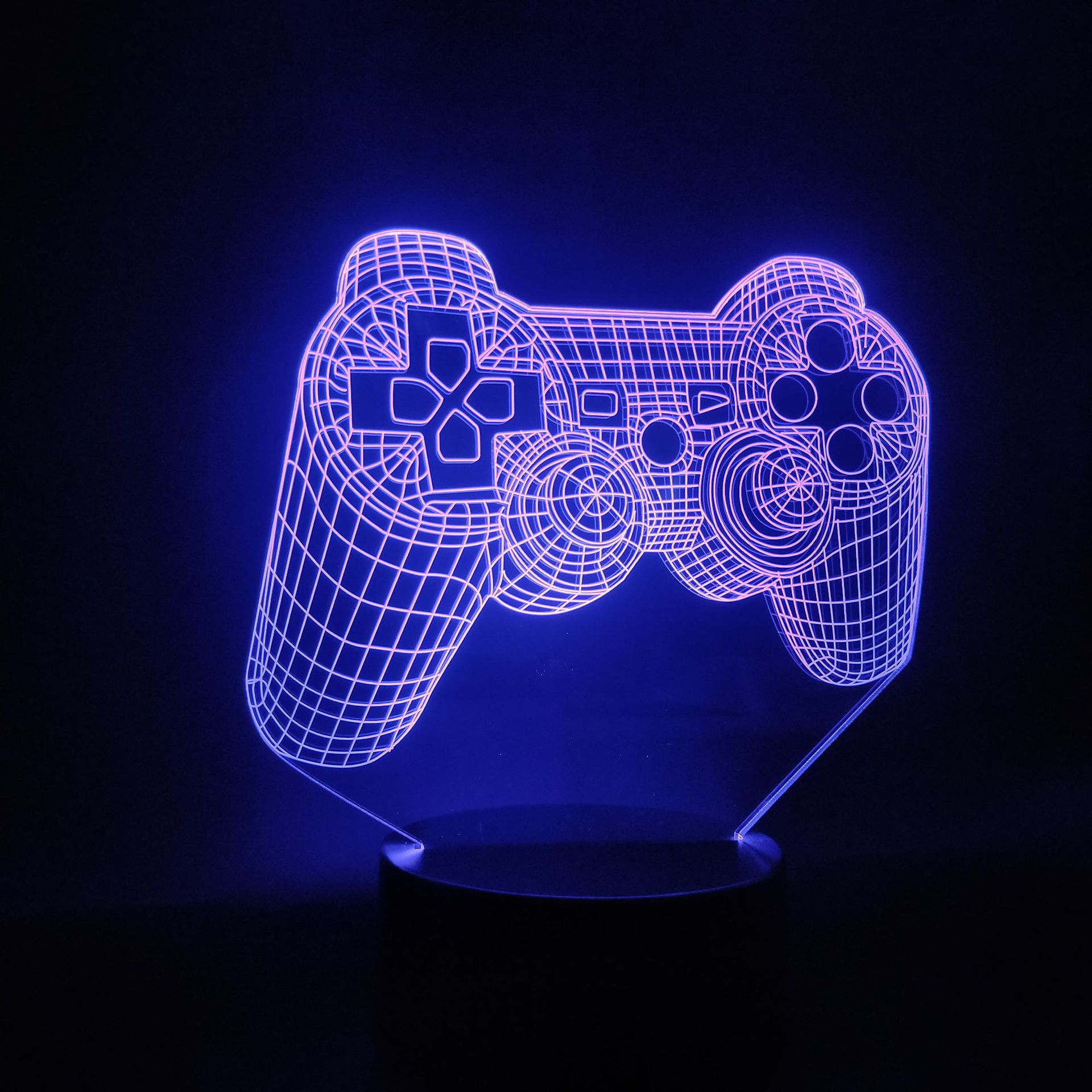 Title 4, Lampe de nuit créative avec manette de jeu 3D p...