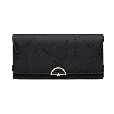 Women's Tri Fold Large Capacity Clutch Wallet Black - Shop at LoveMi