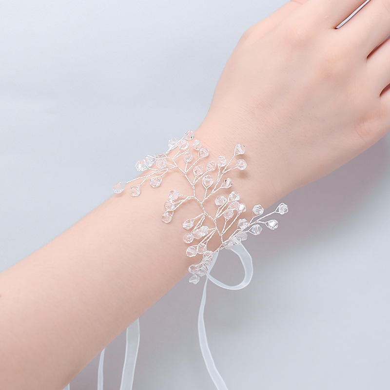 Super Fairy Sisters Children's Hand Flower Beautiful Bride Wedding Korean Style Sen Bracelet — foto 3