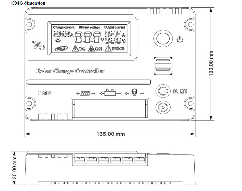 Title 13, Dual DC Port 12V24V20A Solar Controller