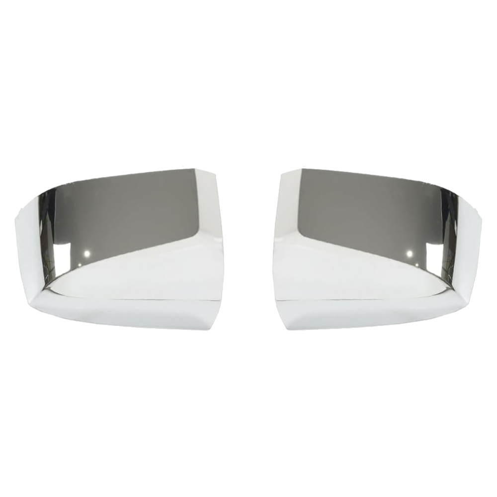Pair Chrome Hood Mirror Covers For Volvo VNL Trucks 2004-2017 Left & Right Side