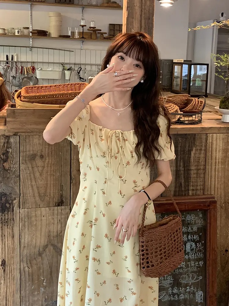 Tea Break Floral Dress Design Sense Ladies
