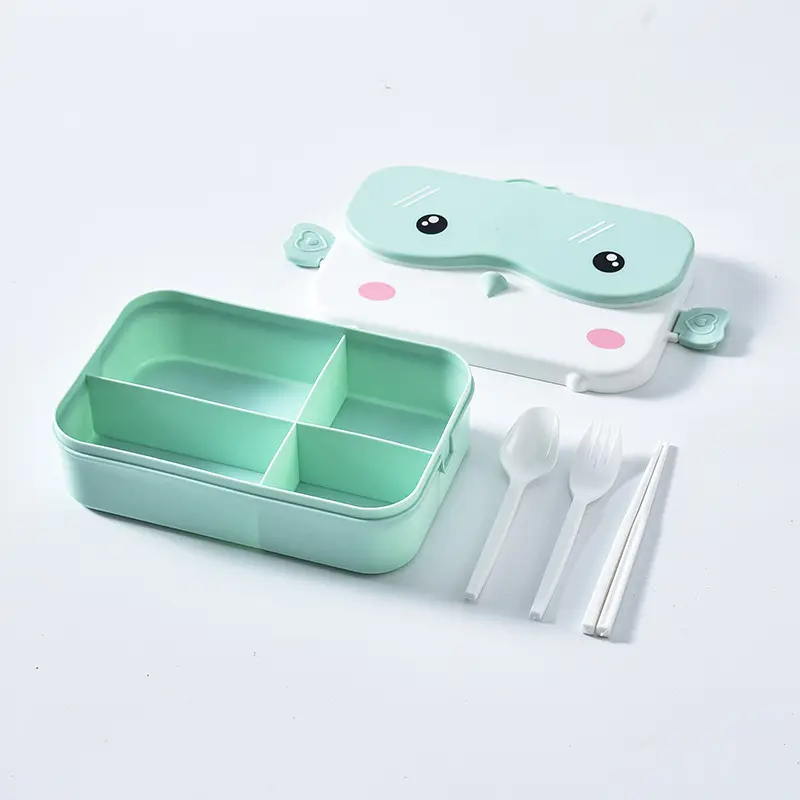 Cute Cartoon Plastic PP Bento Box Students Portable Lunch