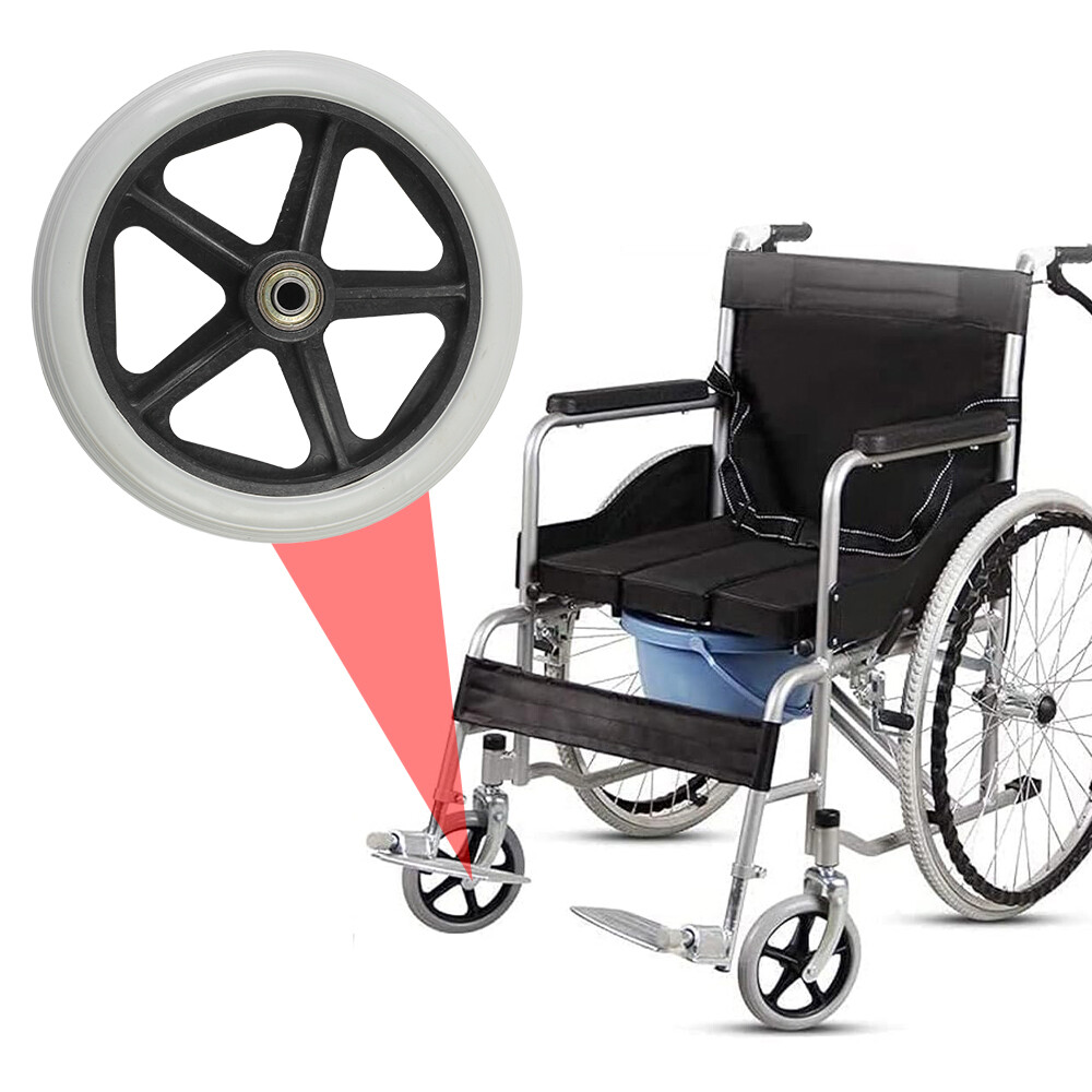 Heavy Duty Wheelchair Replacement Front Wheel Solid Tire 2PCS UK — image 2